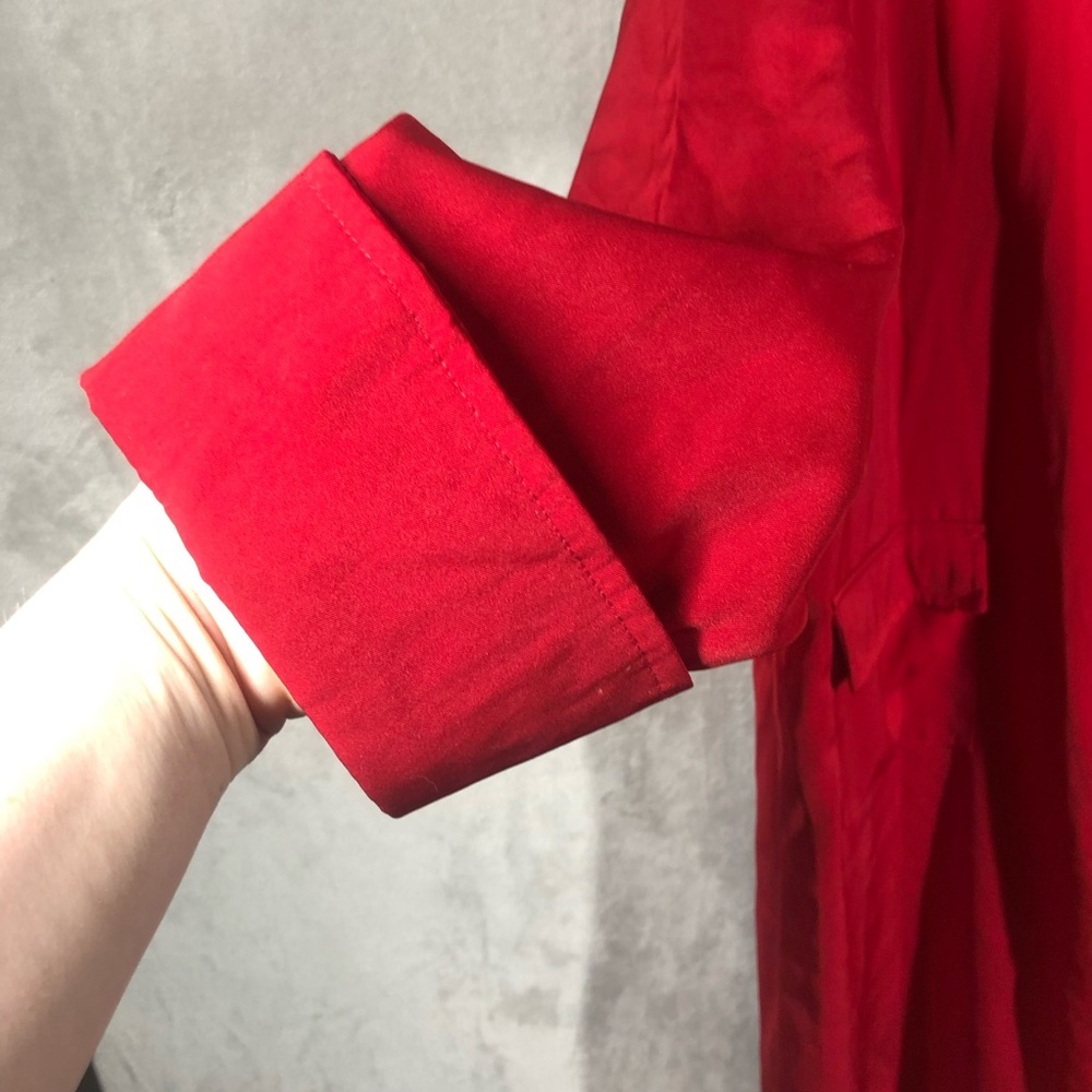 Carmen Sandiego Costume Red Trench Coat Size 1X Education Halloween Geography - Picture 4 of 8